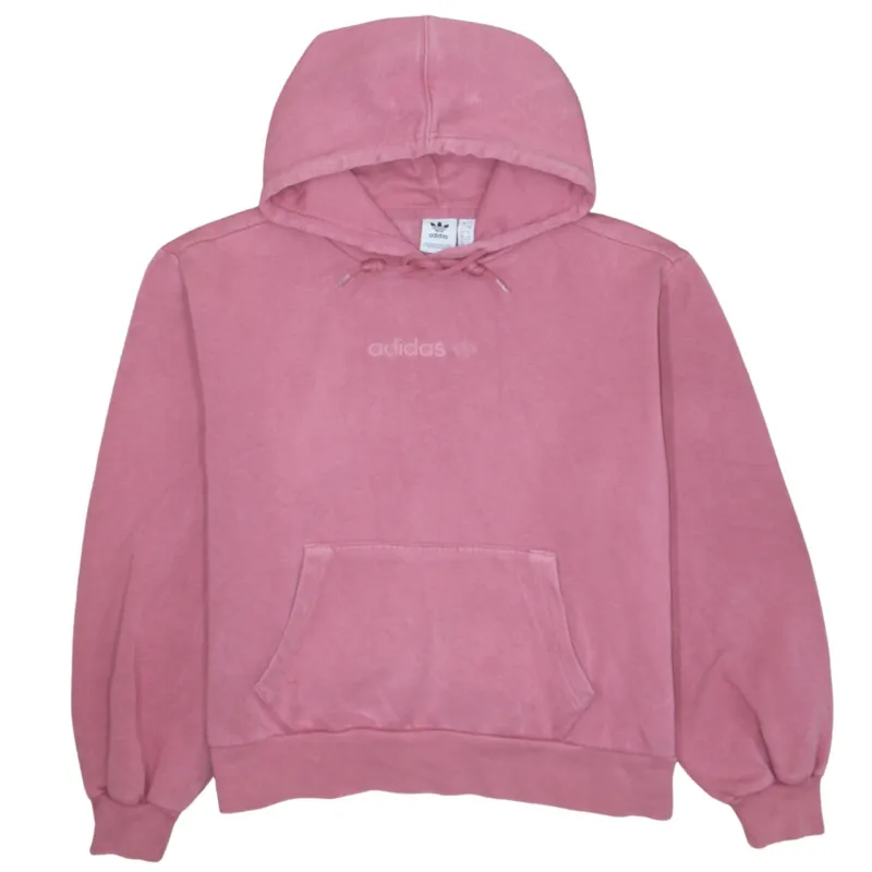 Adidas 90's Drawstring Pockets Pullover Hoodie XLarge Pink sold by Vintage Club
