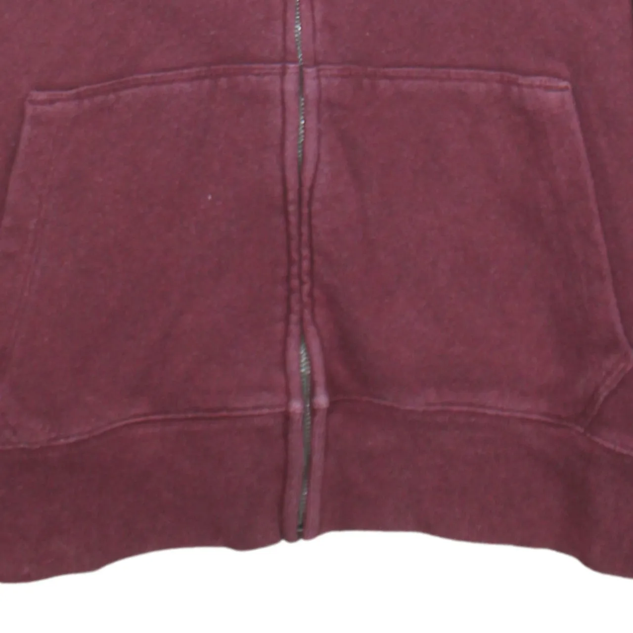 Gap 90's Plain Full Zip Up Hoodie Small Burgundy Red sold by Vintage Club product image thumbnail 4
