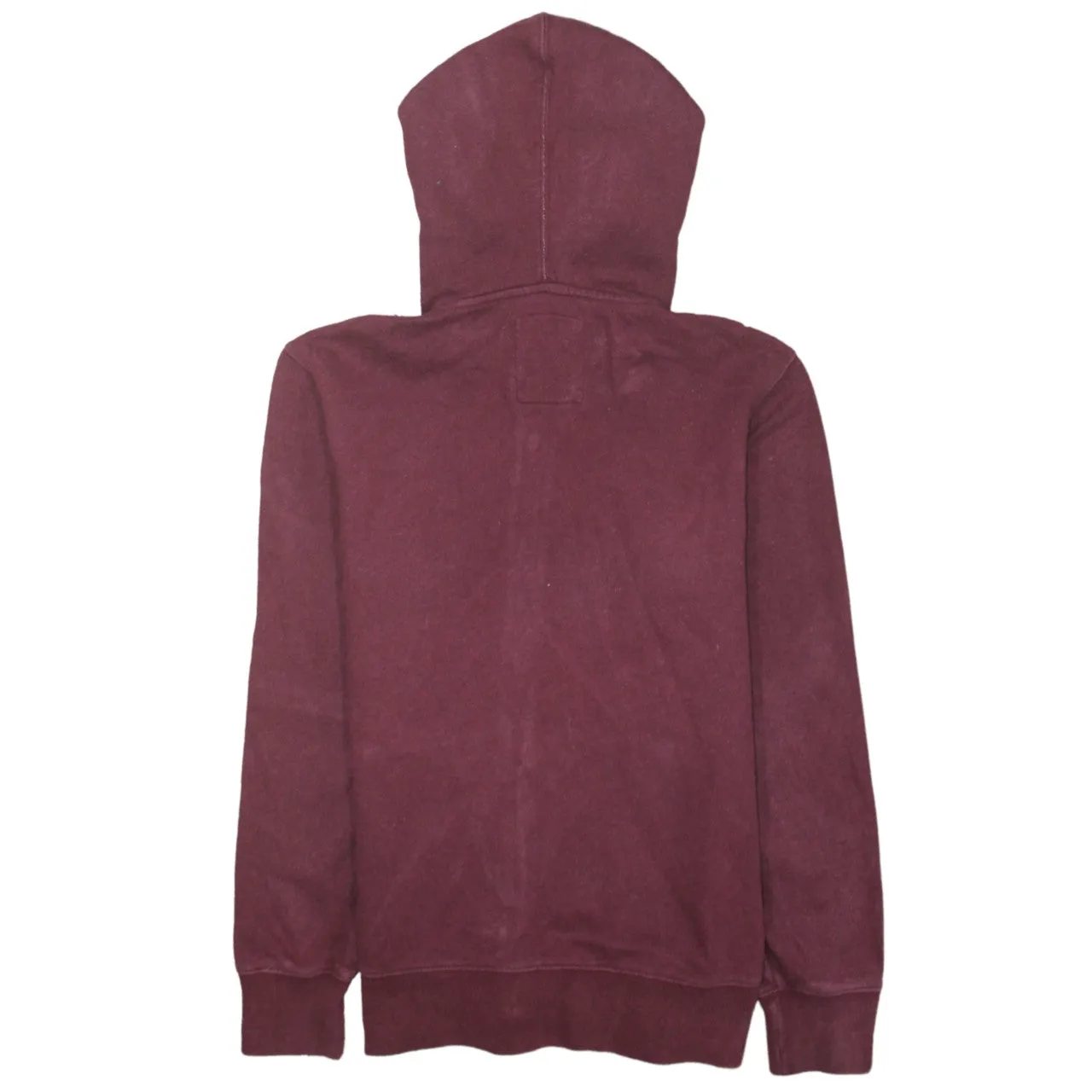 Gap 90's Plain Full Zip Up Hoodie Small Burgundy Red sold by Vintage Club product image thumbnail 2