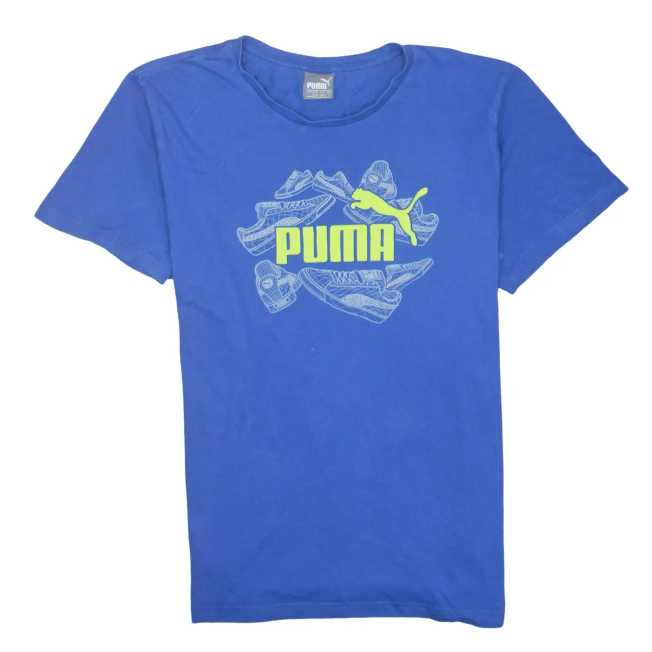 Puma 90's Spellout Short Sleeves T Shirt Large Blue sold by Vintage Club