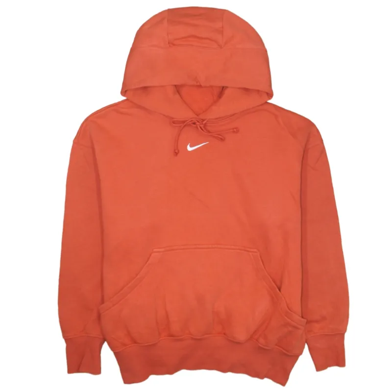 Nike 90's Center Middle Swoosh Pullover Hoodie Medium Orange made by Nike