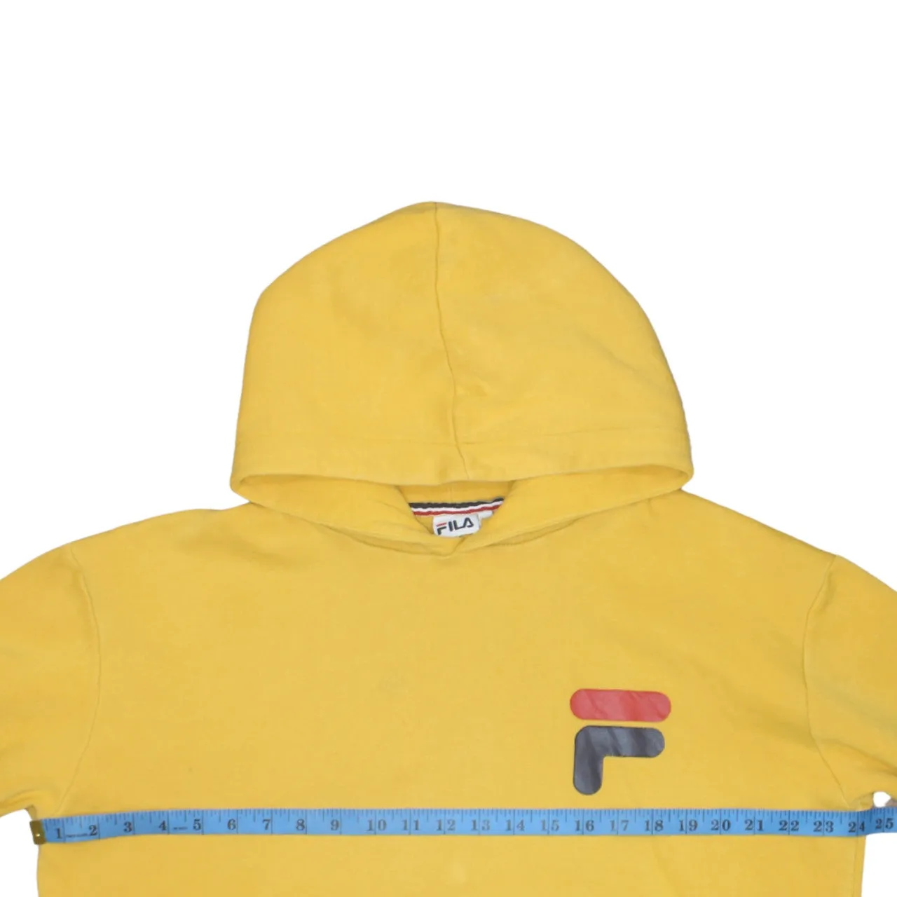 Fila 90's Drawstring Pockets Pullover Hoodie XLarge Yellow sold by Vintage Club product image thumbnail 5