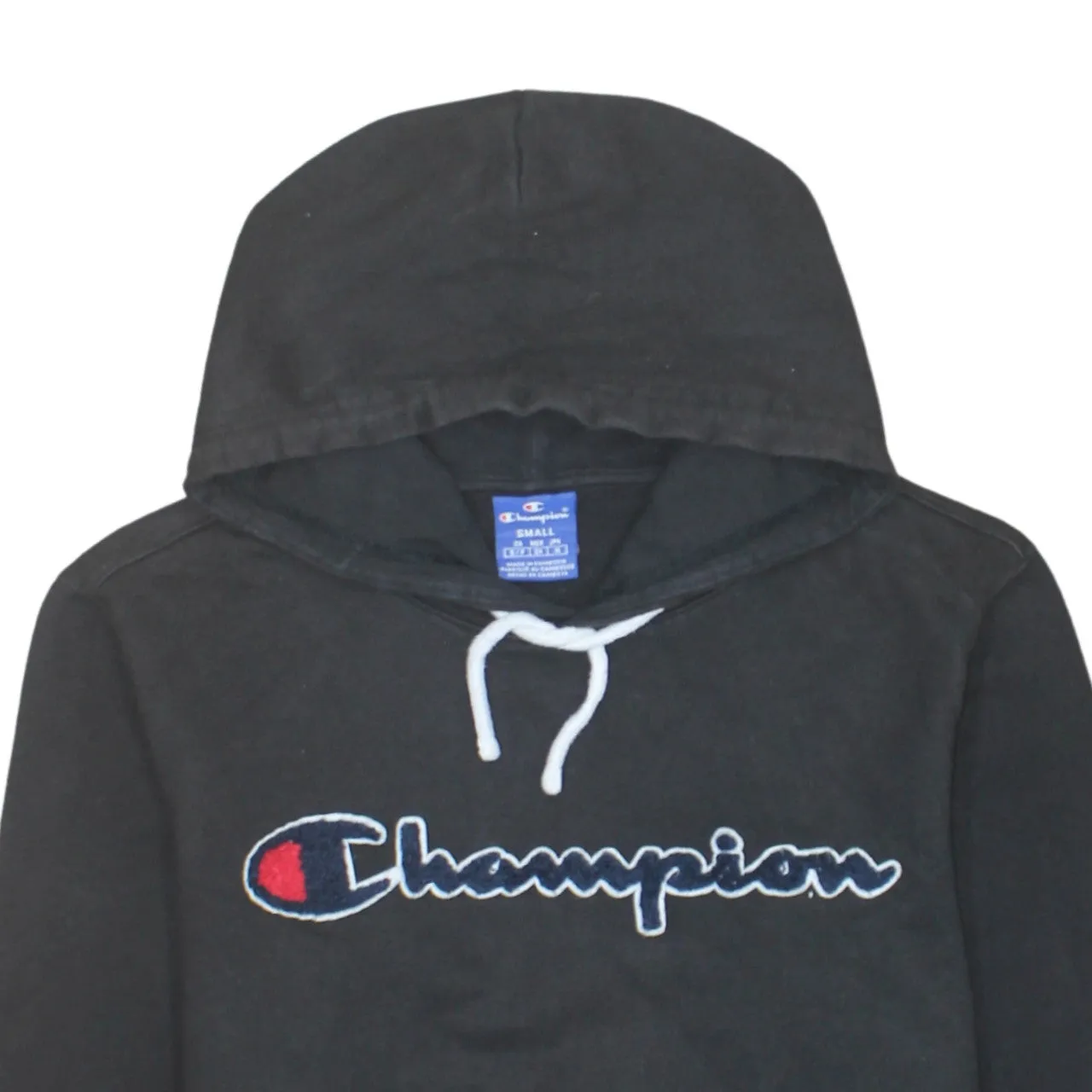 Champion 90's Spellout Pullover Hoodie Small Black sold by Vintage Club product image thumbnail 3