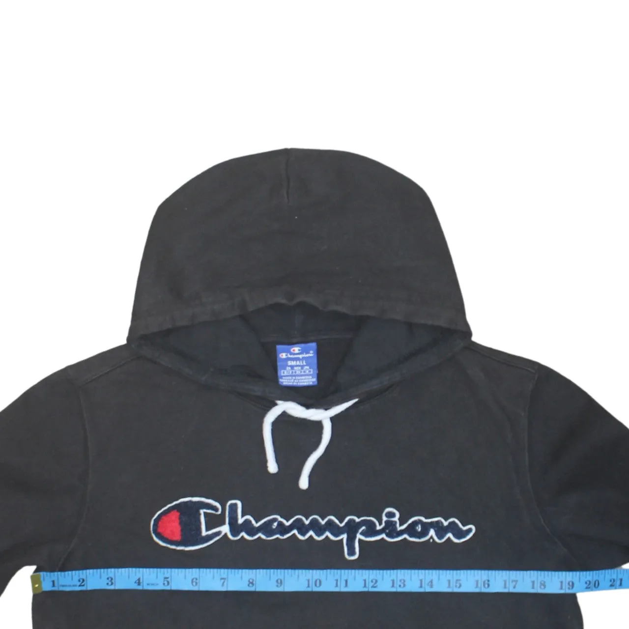 Champion 90's Spellout Pullover Hoodie Small Black sold by Vintage Club product image thumbnail 5