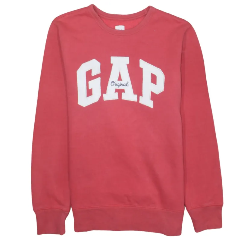 Gap 90's Spellout Crew Neck Sweatshirt Medium Red sold by Vintage Club