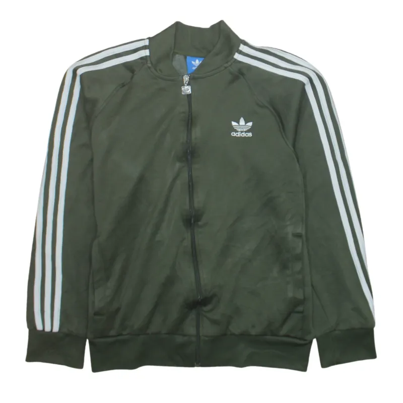 Adidas 90's Striped Sleeve Full Zip Up Sweatshirt Large Green sold by Vintage Club
