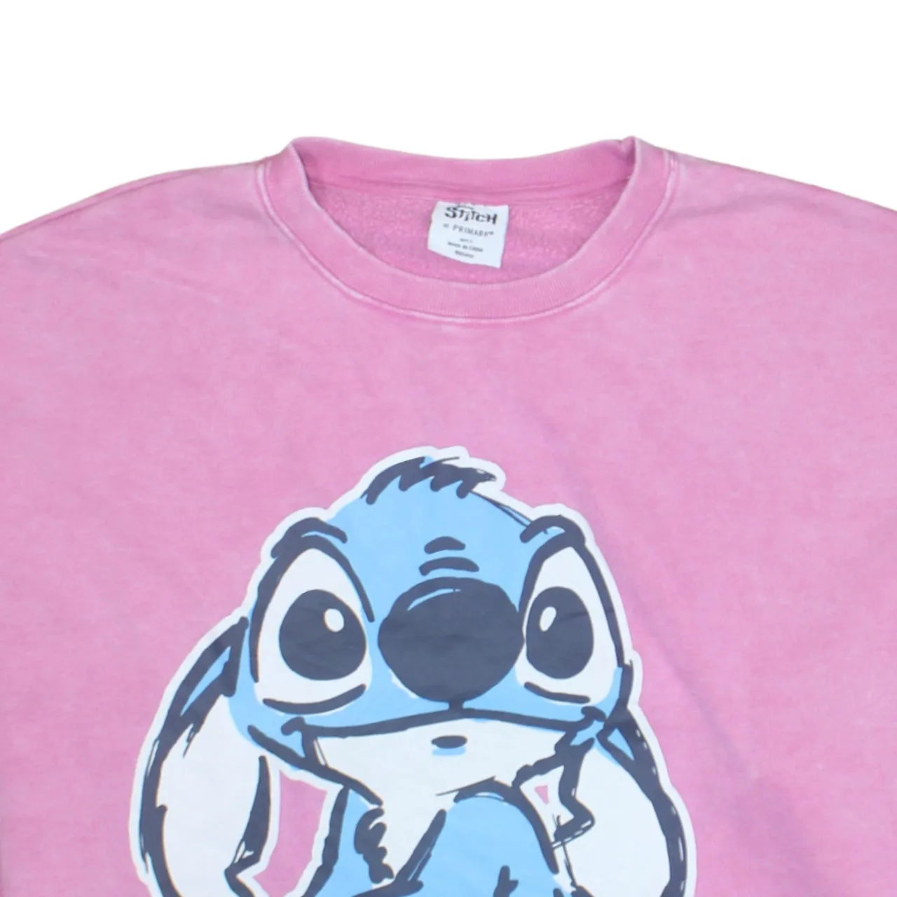 Disney 90's Stitch Crew Neck Sweatshirt Large Pink sold by Vintage Club product image thumbnail 3