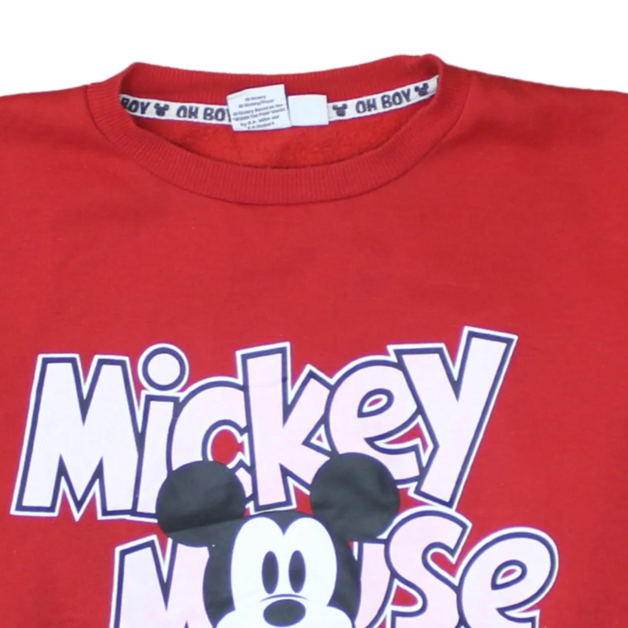 Disney 90's Mickey Mouse Crew Neck Sweatshirt Small Red sold by Vintage Club product image thumbnail 3