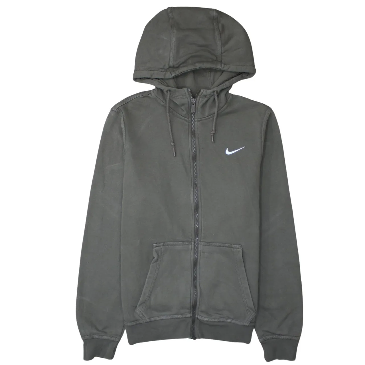 Nike 90's Swoosh Full Zip Up Hoodie Small Grey sold by Vintage Club