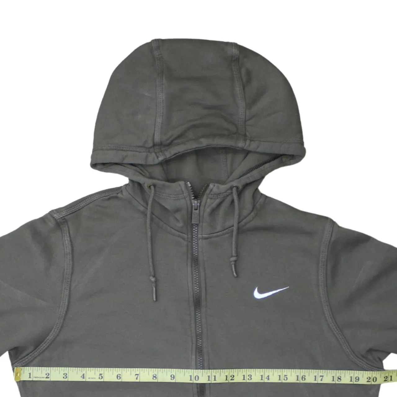 Nike 90's Swoosh Full Zip Up Hoodie Small Grey sold by Vintage Club product image thumbnail 5