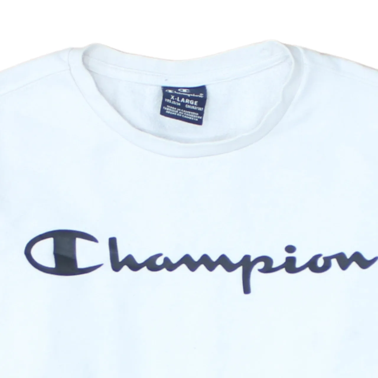 Champion 90's Spellout Crew Neck Sweatshirt XLarge White sold by Vintage Club product image thumbnail 3