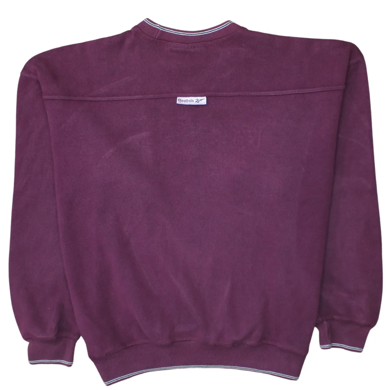 Reebok 90's Spellout Crew Neck Sweatshirt XLarge Burgundy Red sold by Vintage Club product image thumbnail 2