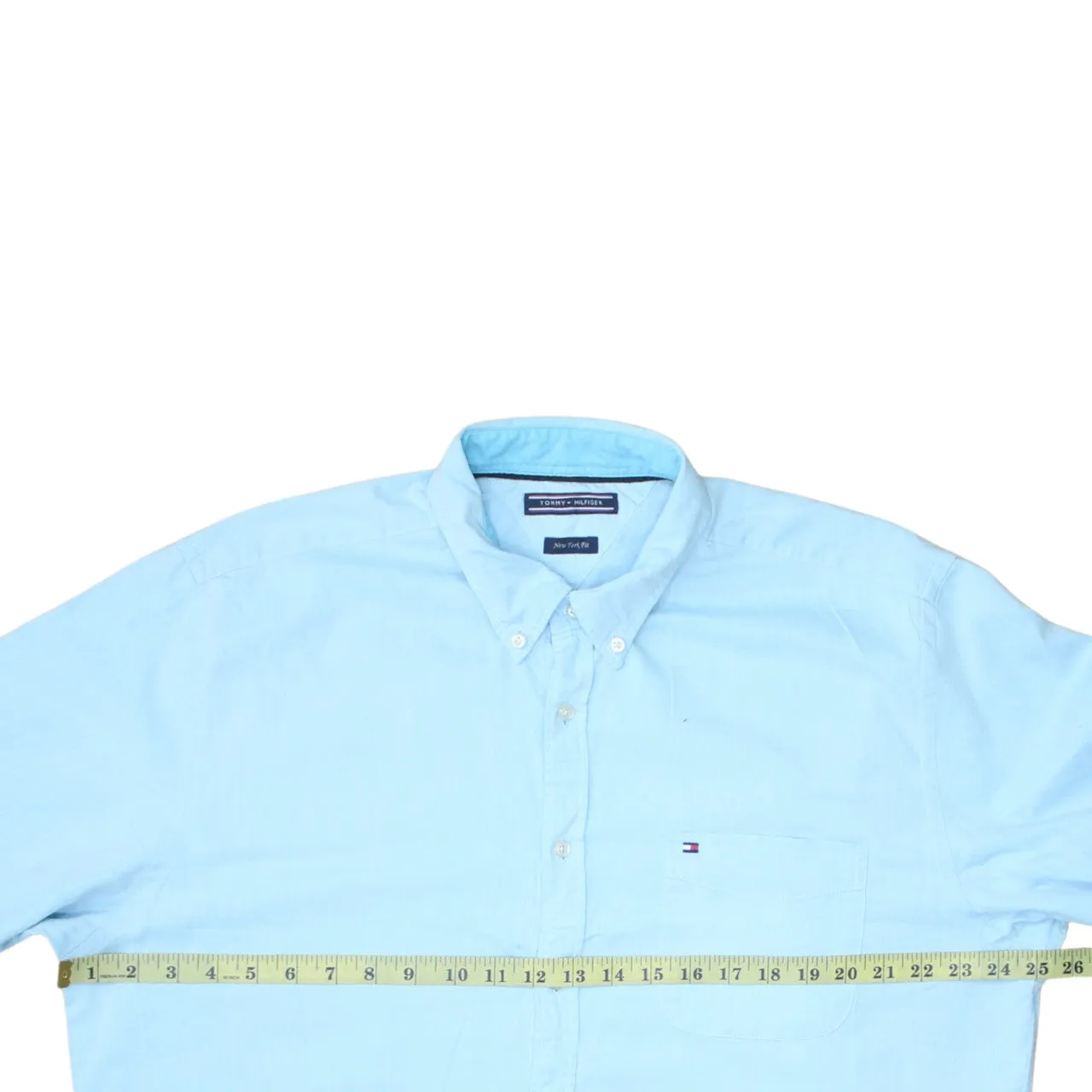 Tommy Hilfiger 90's Long Sleeve Button Up Shirt XLarge Blue sold by Vintage Club product image thumbnail 5