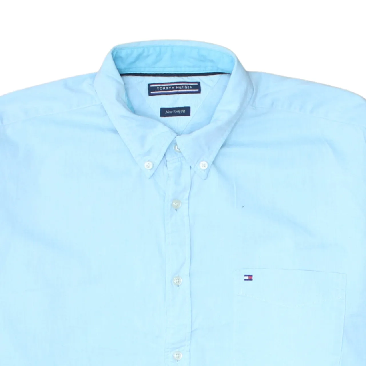 Tommy Hilfiger 90's Long Sleeve Button Up Shirt XLarge Blue sold by Vintage Club product image thumbnail 3