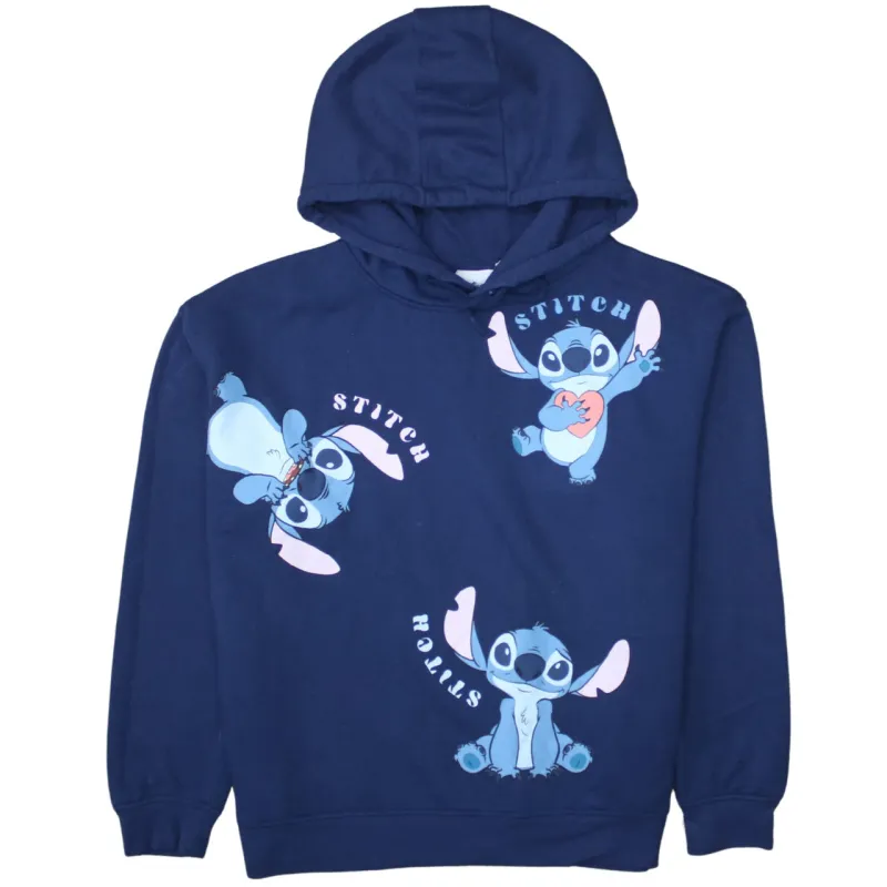 Disney 90's Stitch Pullover Hoodie Large Navy Blue sold by Vintage Club
