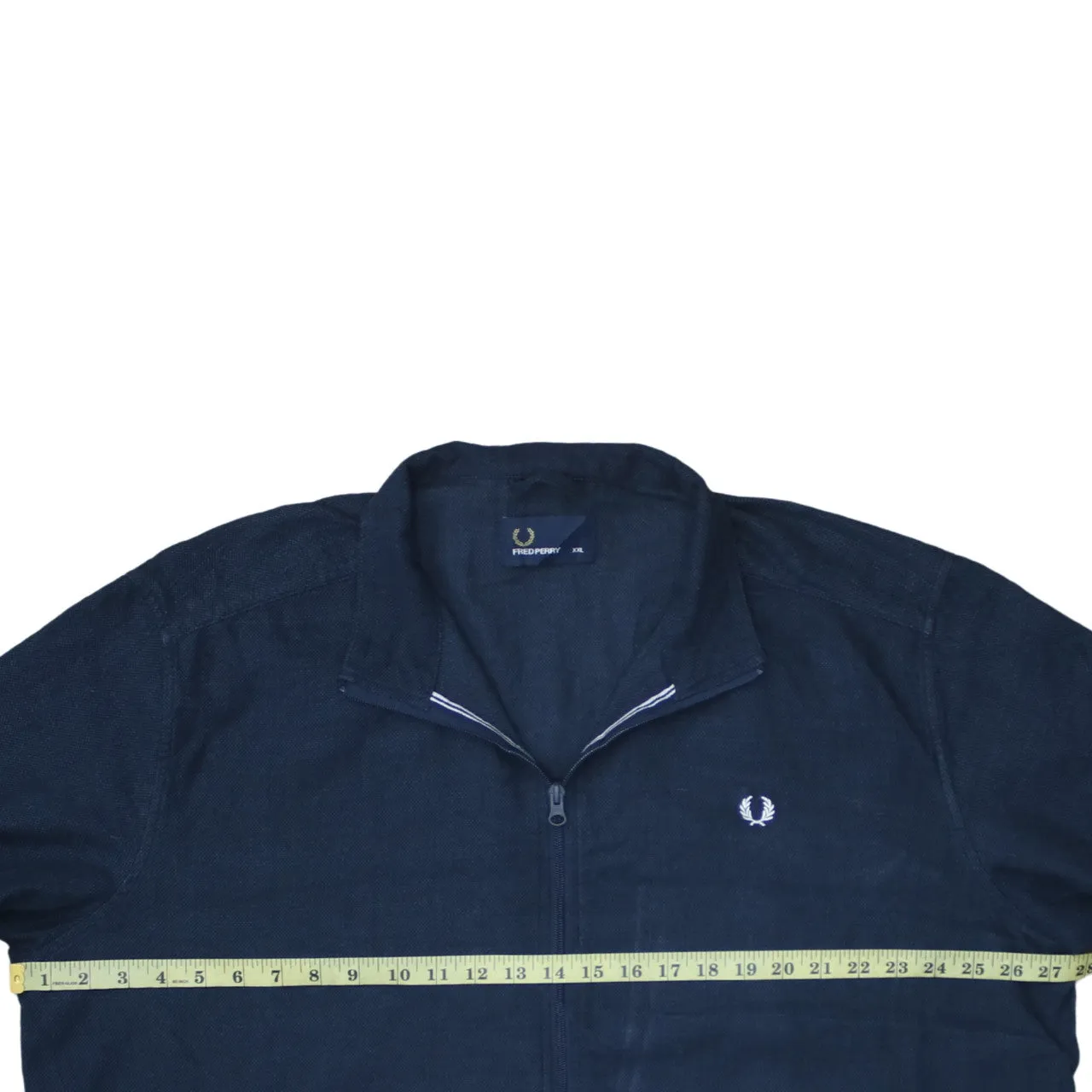 FRED PERRY 90's Lightweight Full Zip Up Sweatshirt XXLarge (2XL) Navy Blue sold by Vintage Club product image thumbnail 5