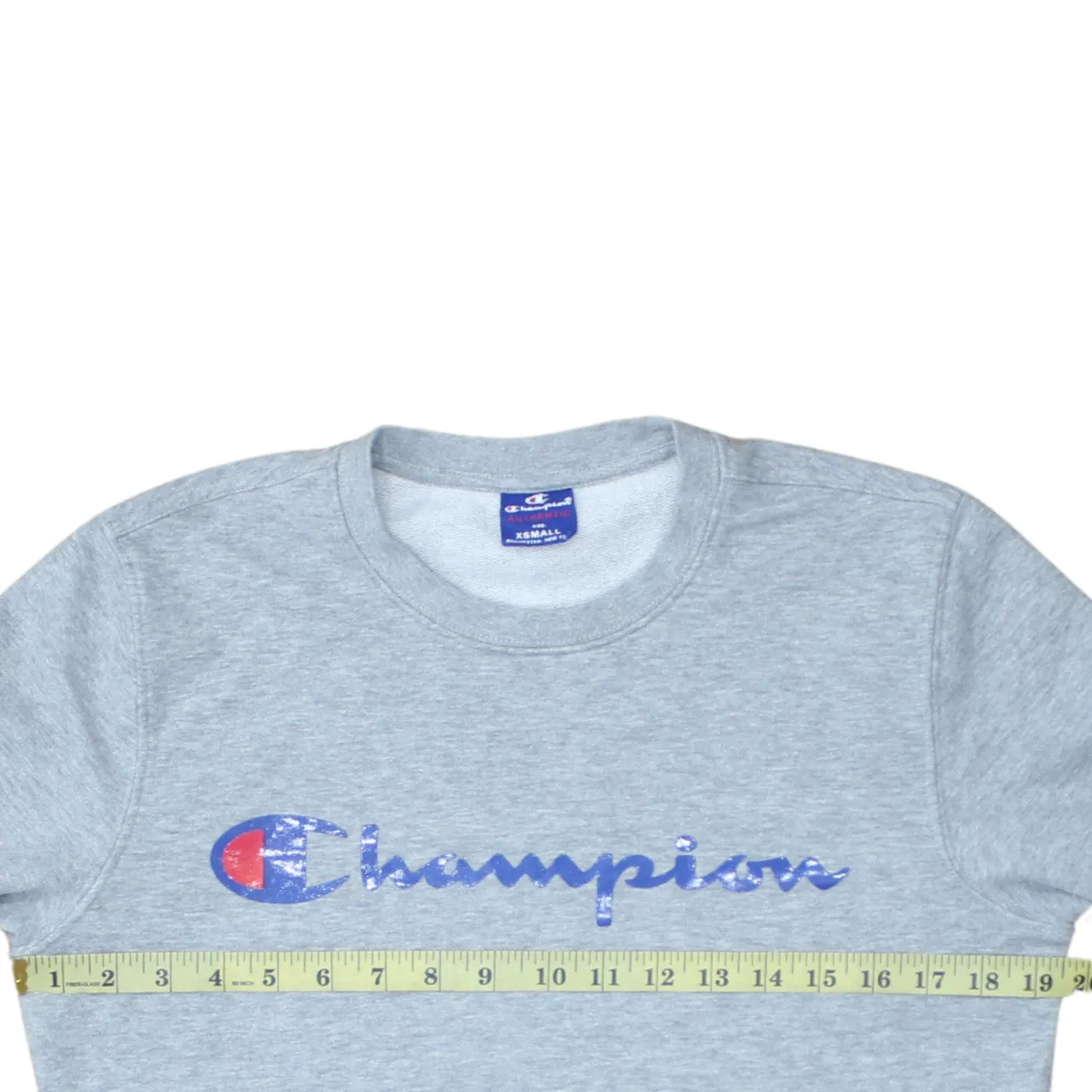 Champion 90's Spellout Crew Neck Sweatshirt XSmall Grey sold by Vintage Club product image thumbnail 5