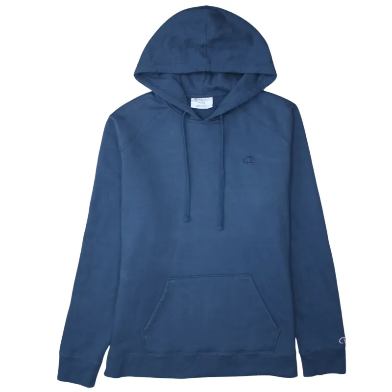 Champion 90's Drawstring Pockets Pullover Hoodie XLarge Navy Blue sold by Vintage Club