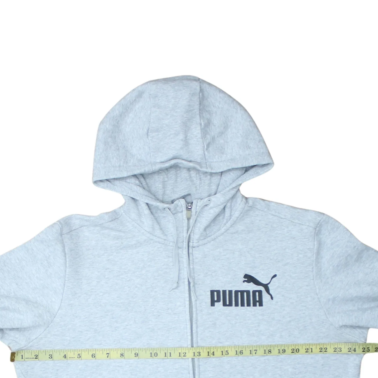 Puma 90's Drawstring Pockets Full Zip Up Hoodie Large Grey sold by Vintage Club product image thumbnail 5