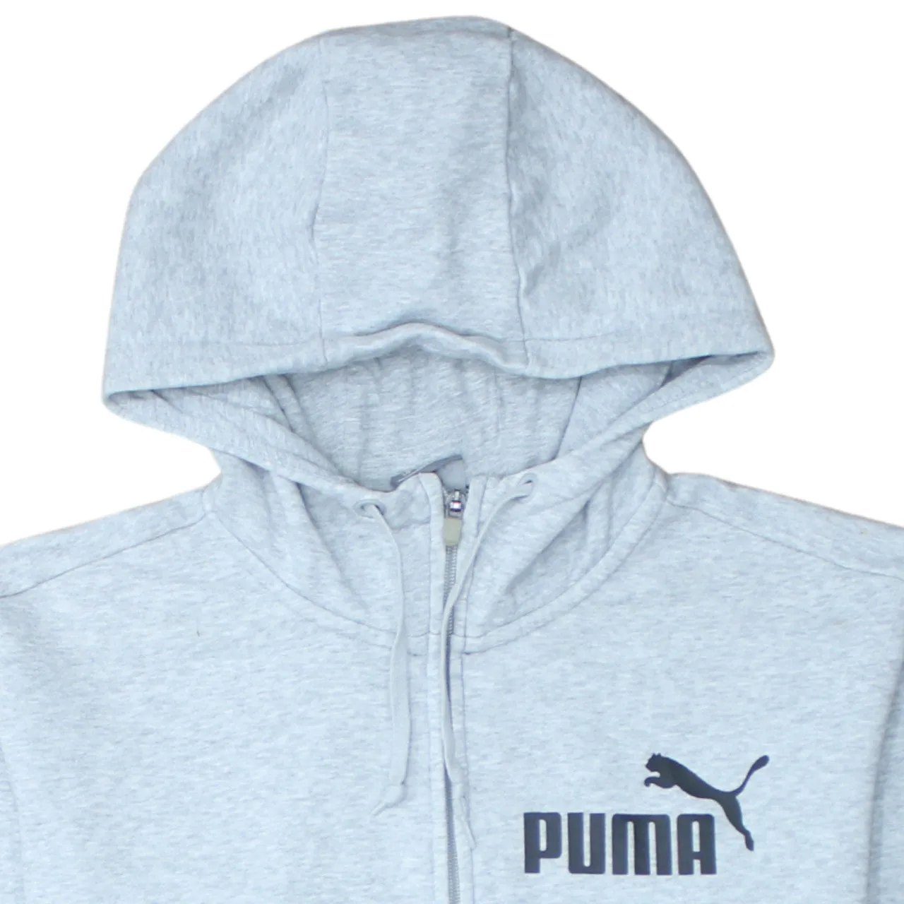 Puma 90's Drawstring Pockets Full Zip Up Hoodie Large Grey sold by Vintage Club product image thumbnail 3