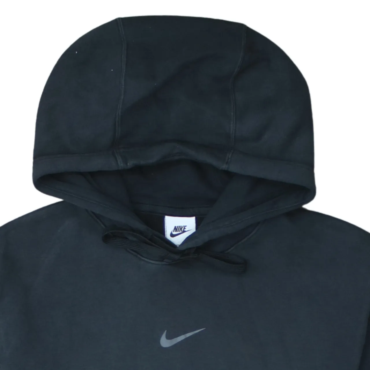 Nike 90's Center Middle Swoosh Pullover Hoodie XSmall Black sold by Vintage Club product image thumbnail 3