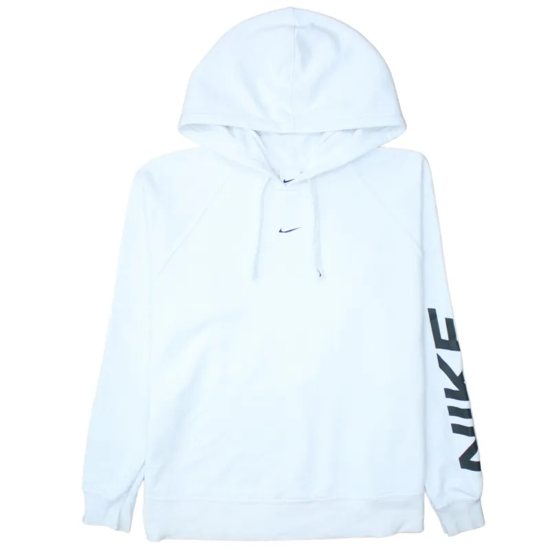 Nike 90's Center Middle Swoosh Pullover Hoodie Medium White sold by Vintage Club