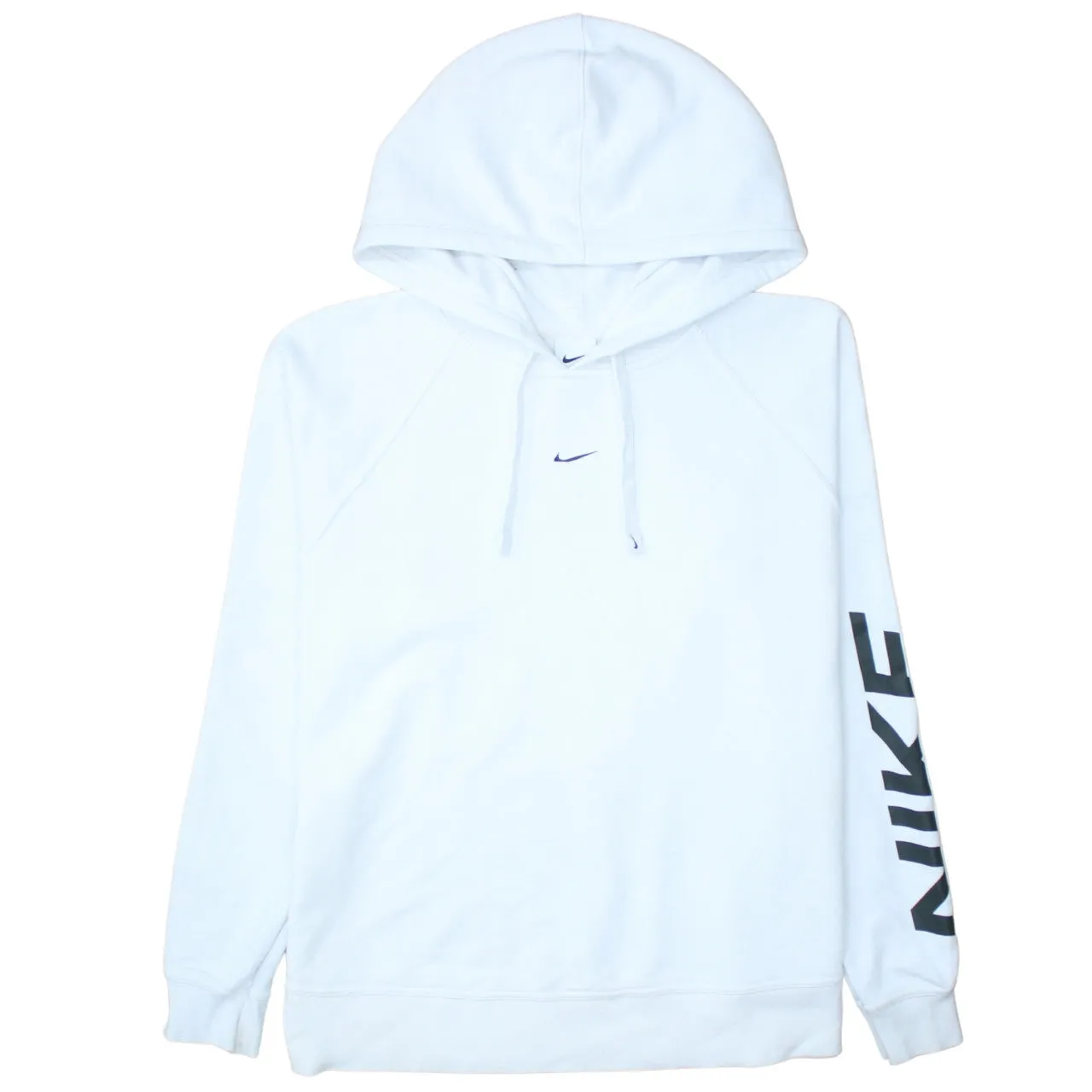 Nike 90's Center Middle Swoosh Pullover Hoodie Medium White sold by Vintage Club