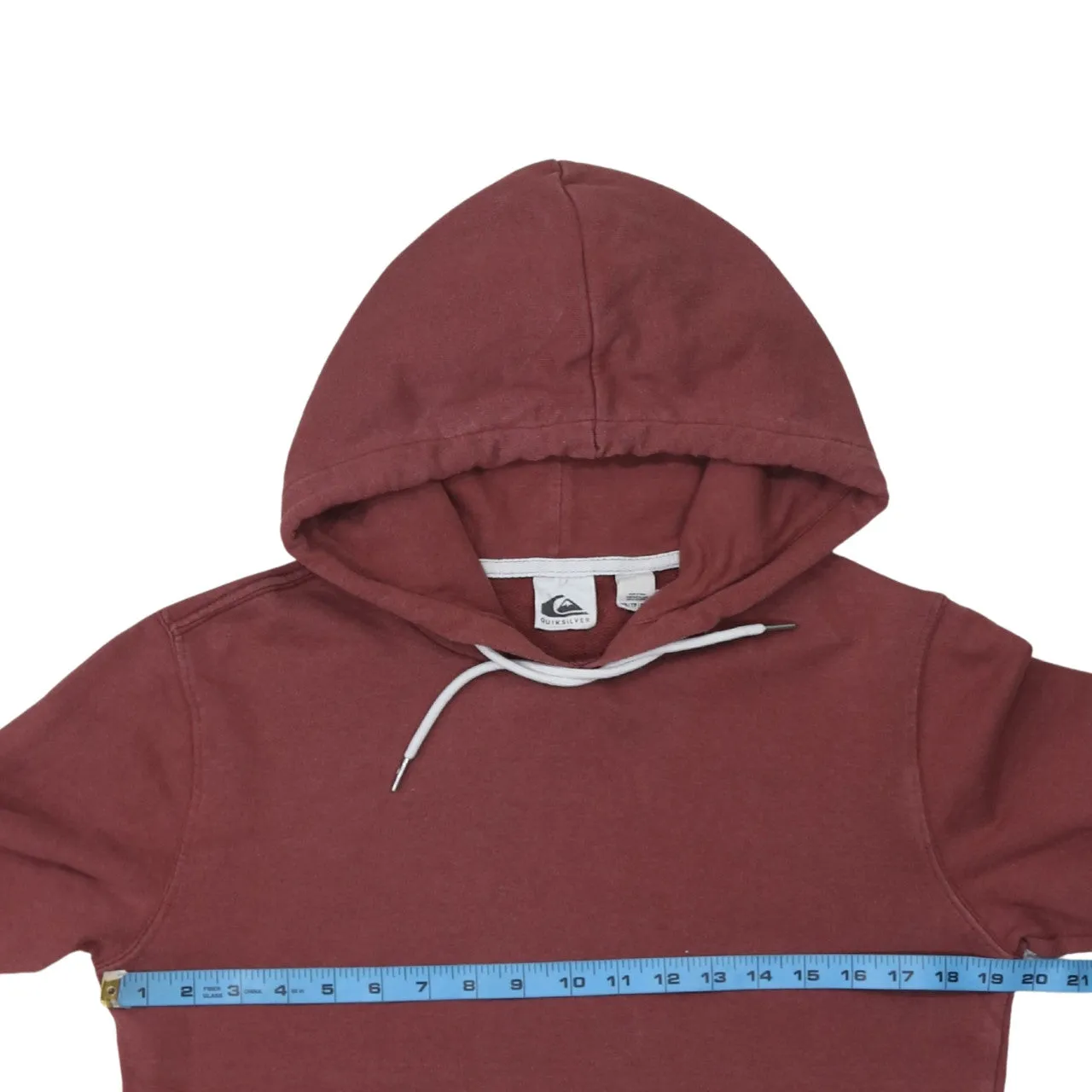 QuikSilver 90's Plain Pullover Hoodie XSmall Red sold by Vintage Club product image thumbnail 5