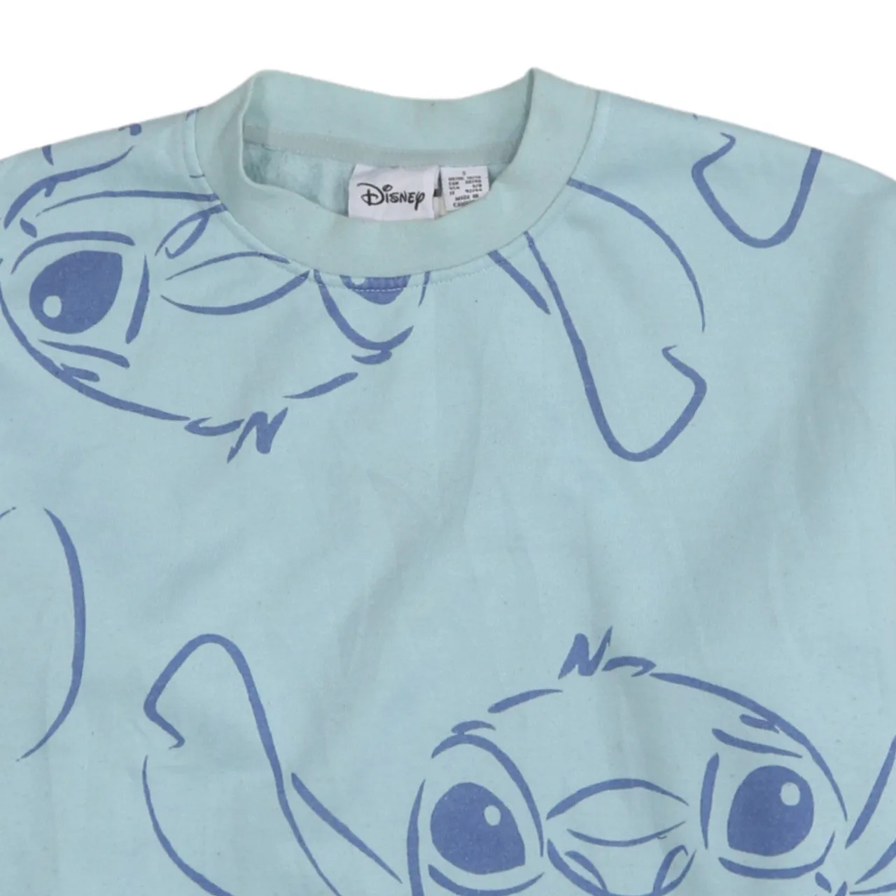 Disney Blue Stitch Sweatshirt Women's Small All Over Printed Graphic Pullover Top sold by Vintage Club product image thumbnail 3