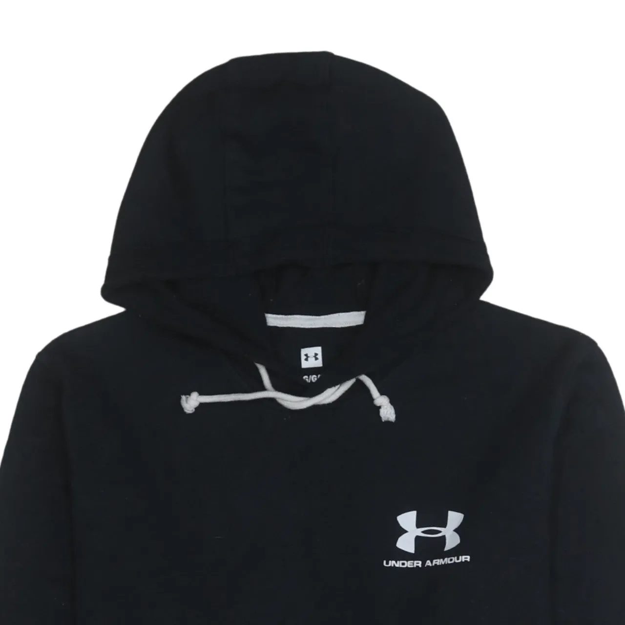 Under Armour 90's Drawstring Pockets Pullover Hoodie Large Black sold by Vintage Club product image thumbnail 3