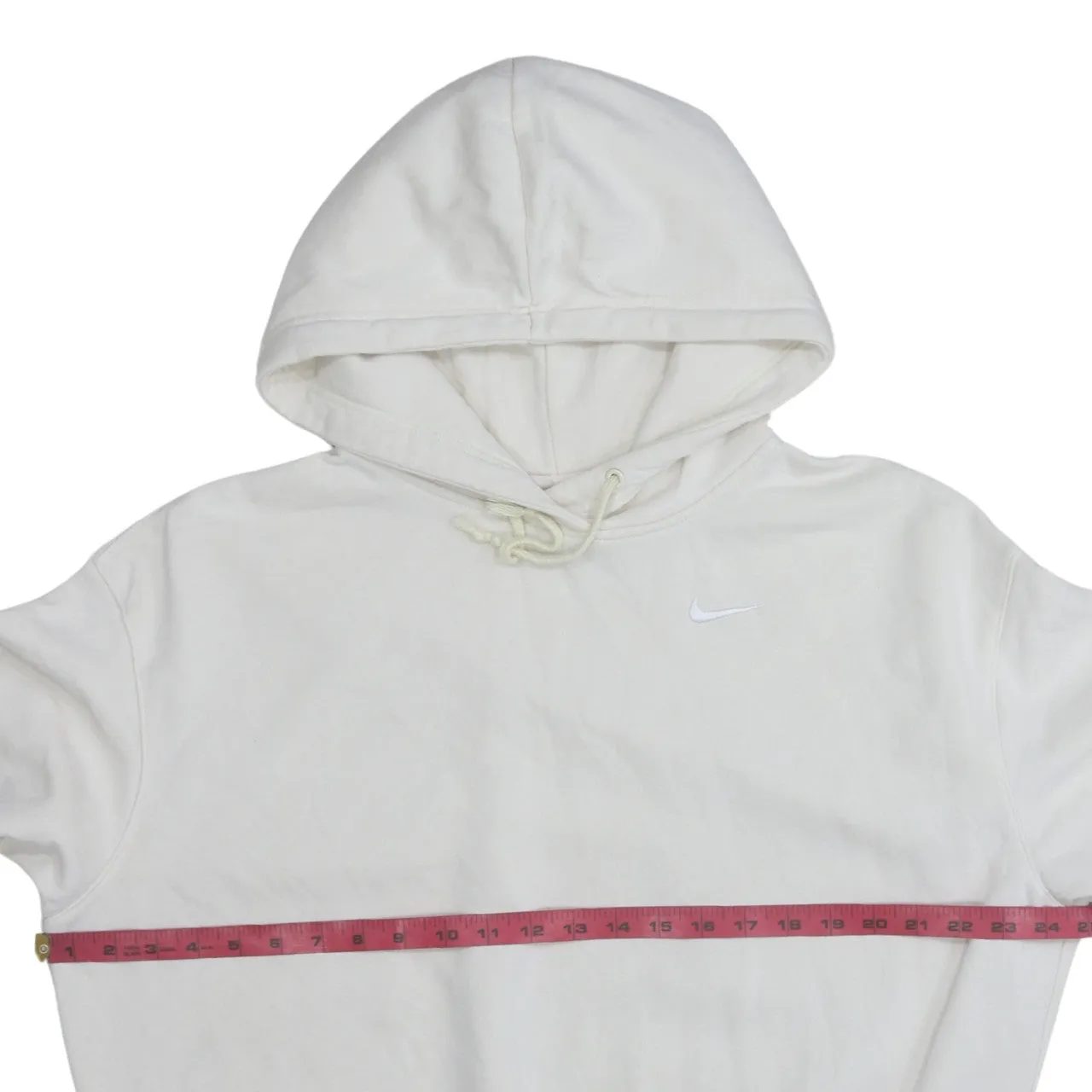 Nike 90's Swoosh Pullover Hoodie Small Beige Cream sold by Vintage Club product image thumbnail 5