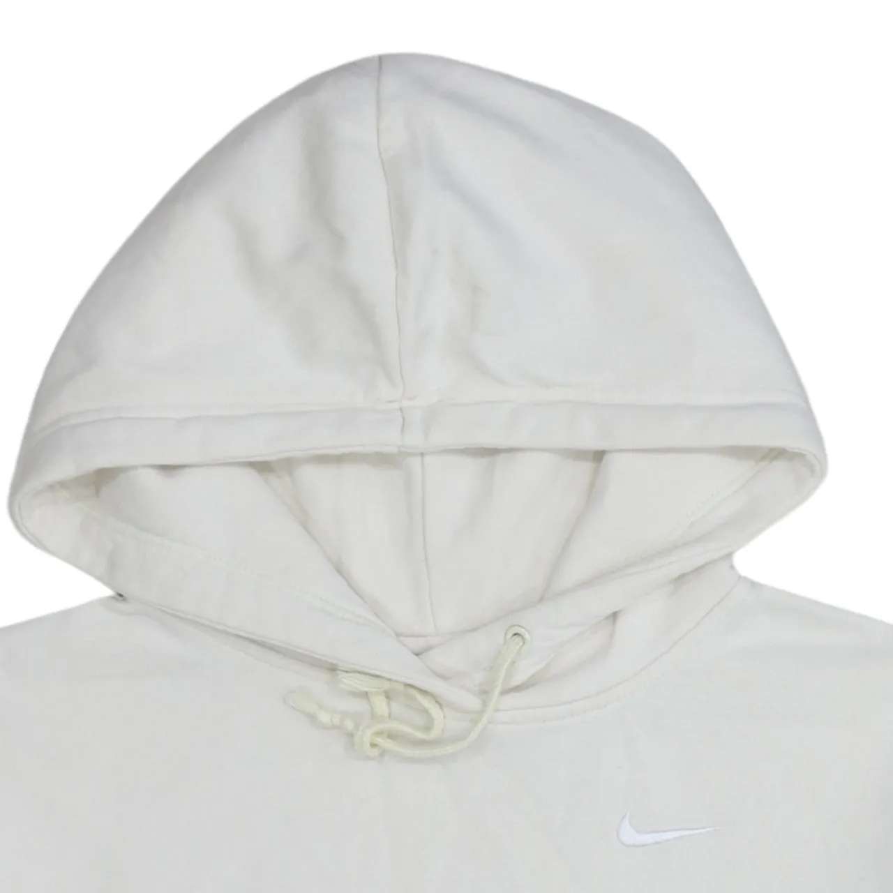 Nike 90's Swoosh Pullover Hoodie Small Beige Cream sold by Vintage Club product image thumbnail 3