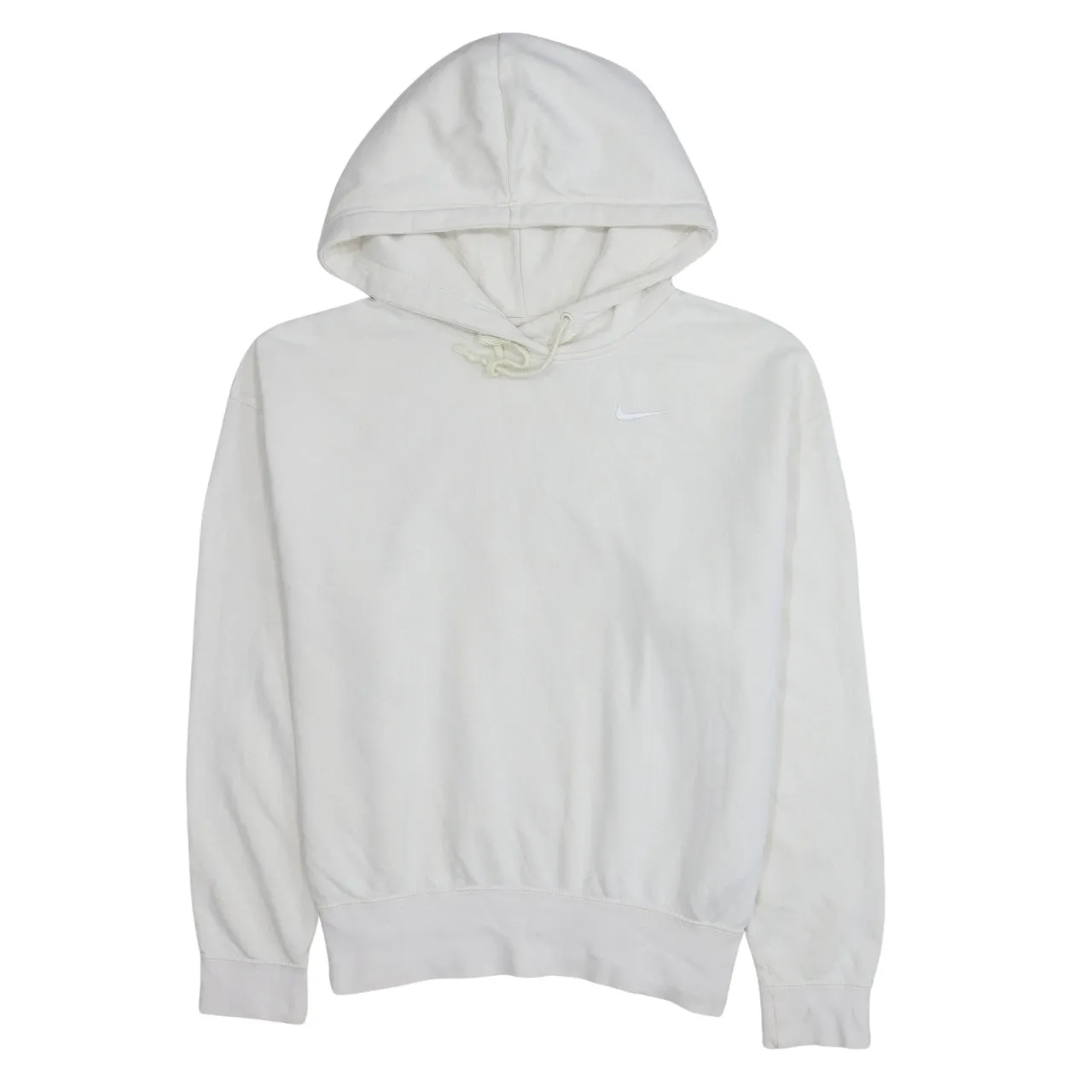 Nike 90's Swoosh Pullover Hoodie Small Beige Cream sold by Vintage Club