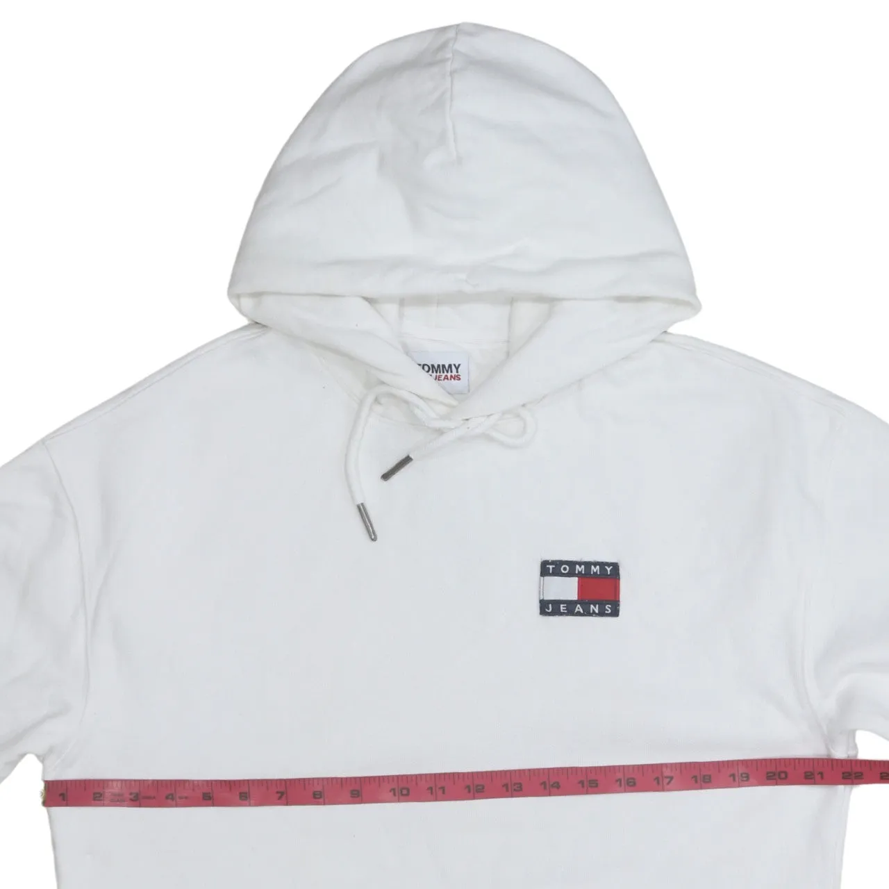 Tommy Jeans 90's Drawstring Pockets Pullover Hoodie Small White sold by Vintage Club product image thumbnail 5