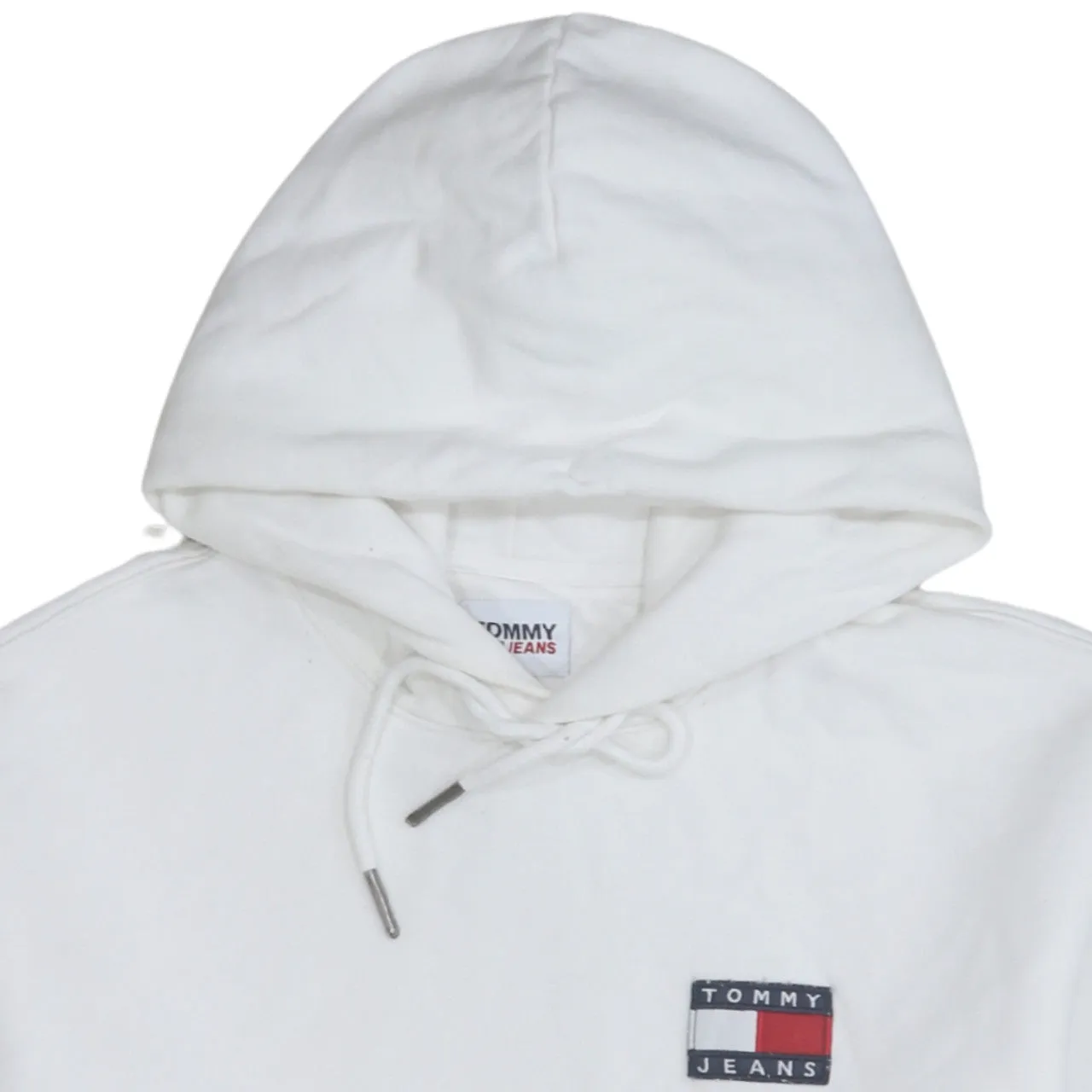 Tommy Jeans 90's Drawstring Pockets Pullover Hoodie Small White sold by Vintage Club product image thumbnail 3