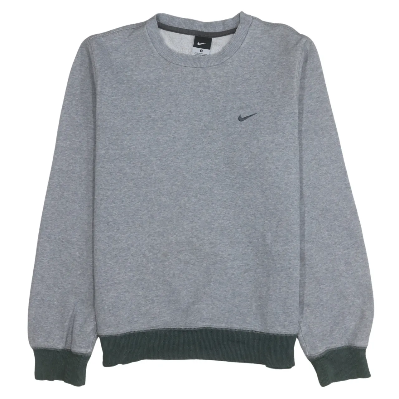 Nike 90's Swoosh Crew Neck Sweatshirt Small Grey sold by Vintage Club
