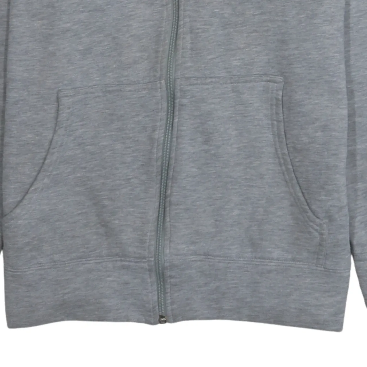 Lacoste Grey Zip Hoodie Women's Medium Embroidered Logo Split Kangaroo Pockets Sweatshirt sold by Vintage Club product image thumbnail 4