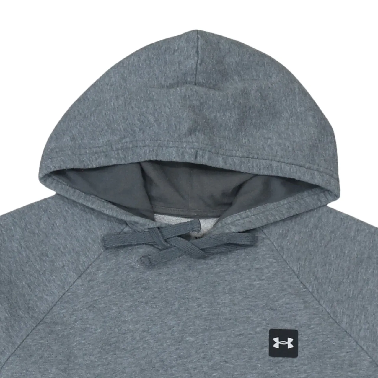 Under Armour Grey Hoodie Men's Medium Embroidered Chest Logo Drawstring Hood Pouch Pocket Sweatshirt sold by Vintage Club product image thumbnail 3