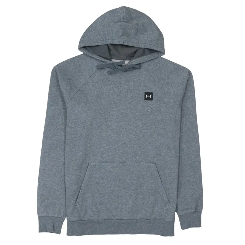 Under Armour Grey Hoodie Men's Medium Embroidered Chest Logo Drawstring Hood Pouch Pocket Sweatshirt sold by Vintage Club