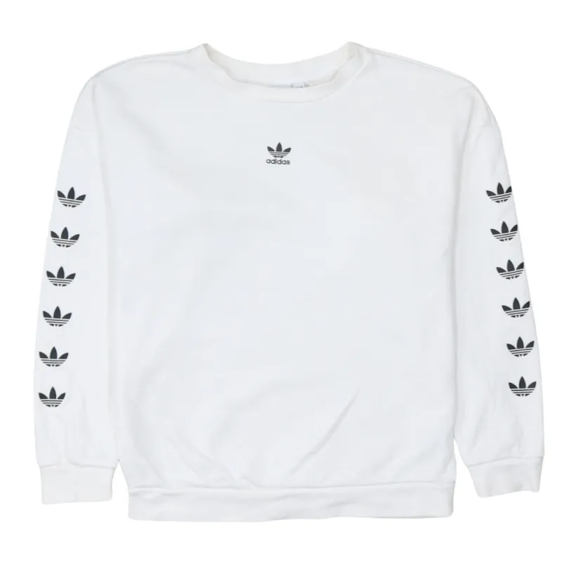 Adidas 90's Lightweight Crew Neck Sweatshirt Medium  White sold by Vintage Club