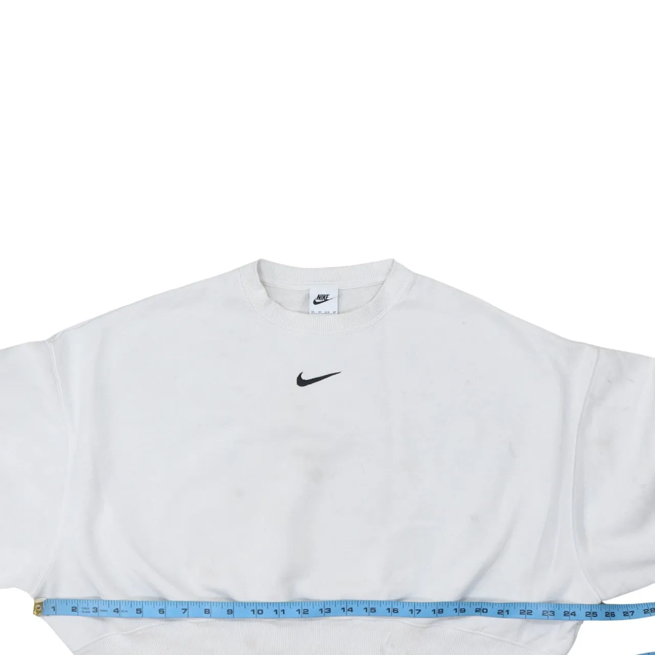 Nike 90's Center Middle Swoosh Crew Neck Sweatshirt XSmall White sold by Vintage Club product image thumbnail 5
