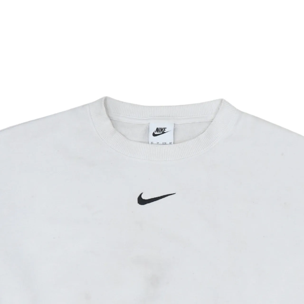 Nike 90's Center Middle Swoosh Crew Neck Sweatshirt XSmall White sold by Vintage Club product image thumbnail 3