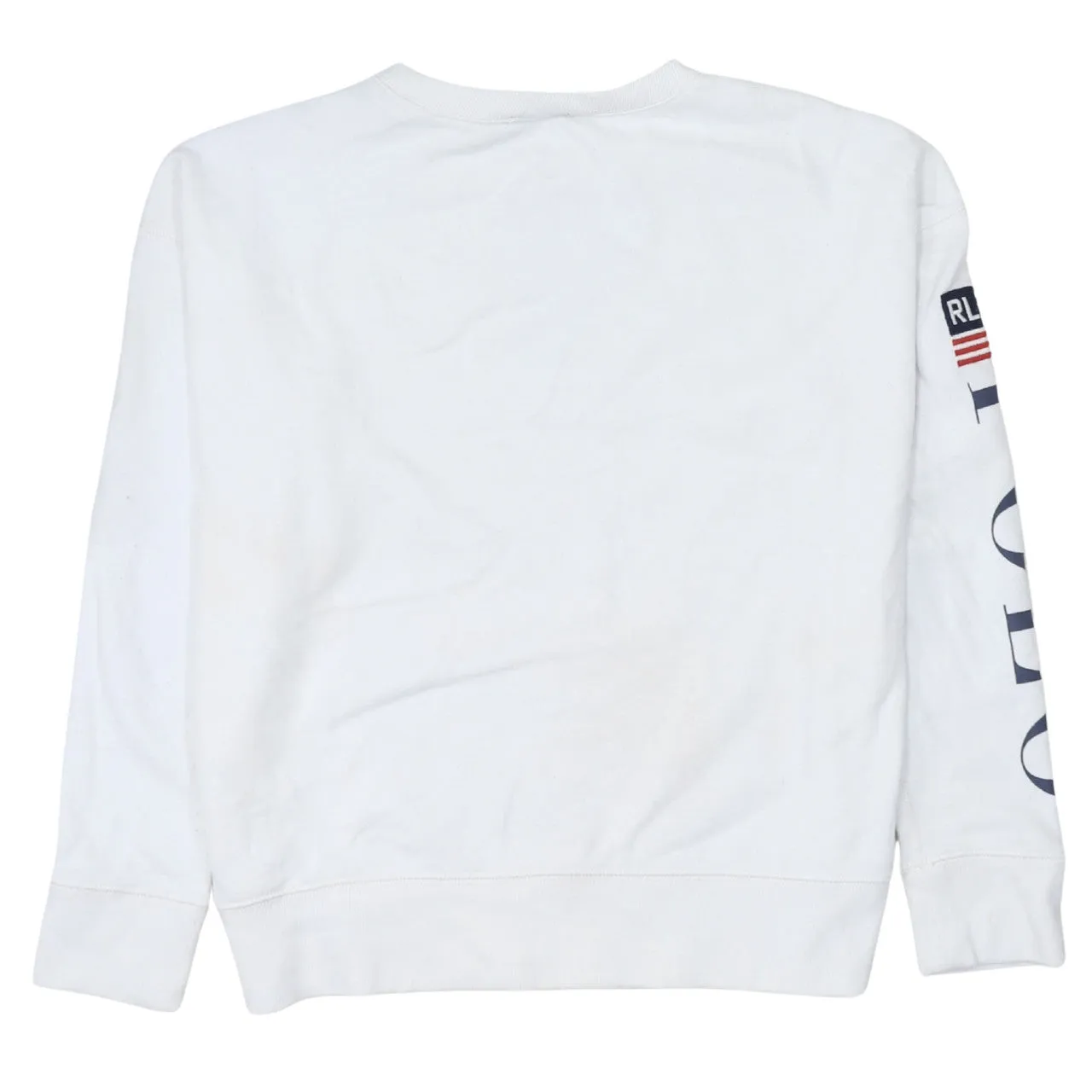 Polo Ralph Lauren 90's Lightweight Crew Neck Sweatshirt XSmall White sold by Vintage Club product image thumbnail 2