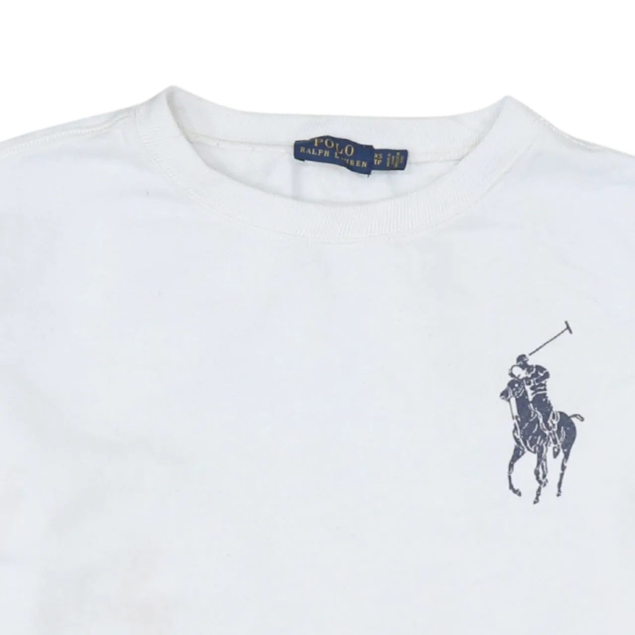 Polo Ralph Lauren 90's Lightweight Crew Neck Sweatshirt XSmall White sold by Vintage Club product image thumbnail 3