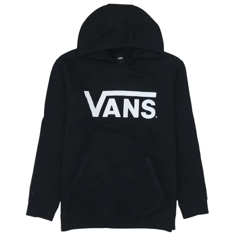 VANS 90's Spellout Pullover Hoodie Large Black sold by Vintage Club