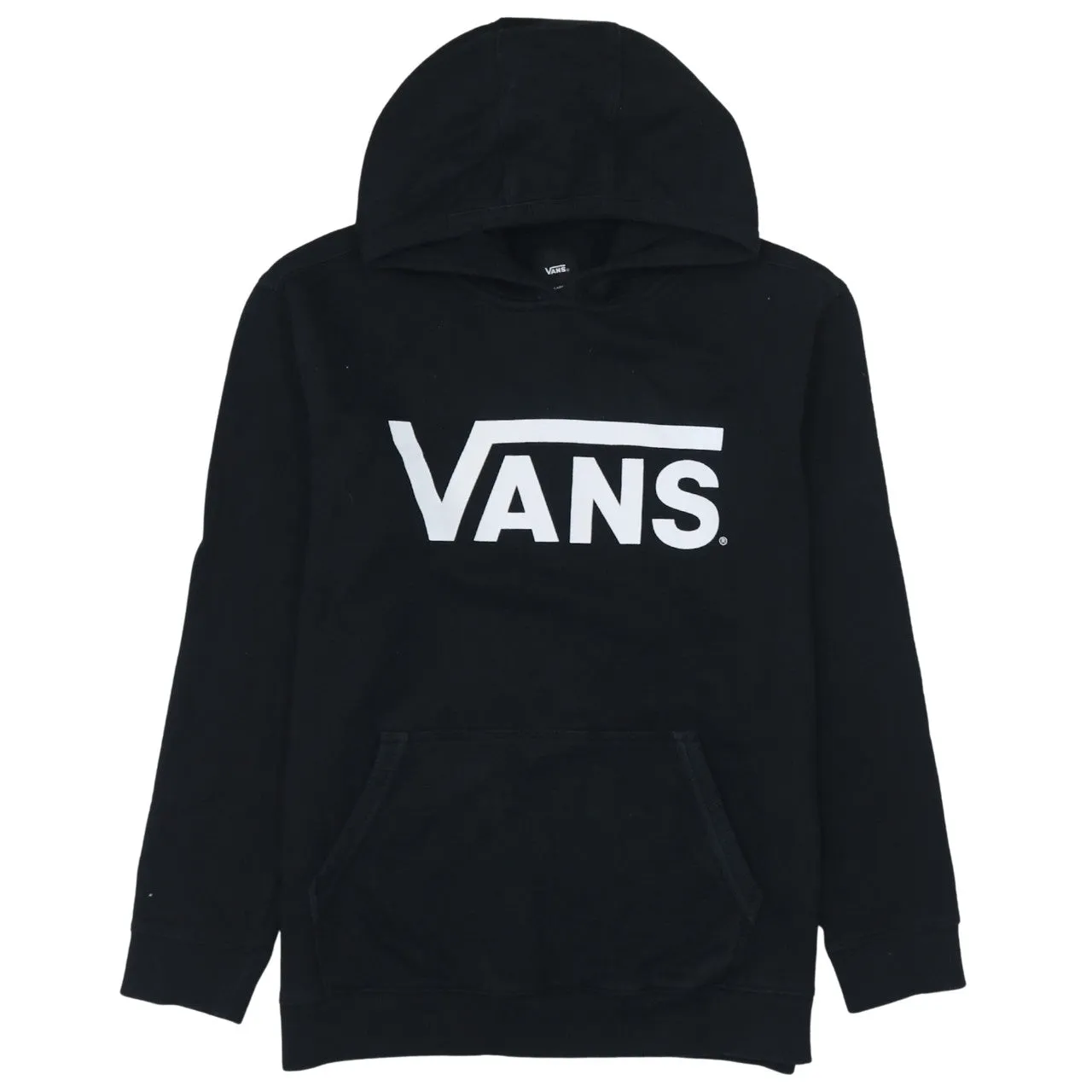 VANS 90's Spellout Pullover Hoodie Large Black sold by Vintage Club
