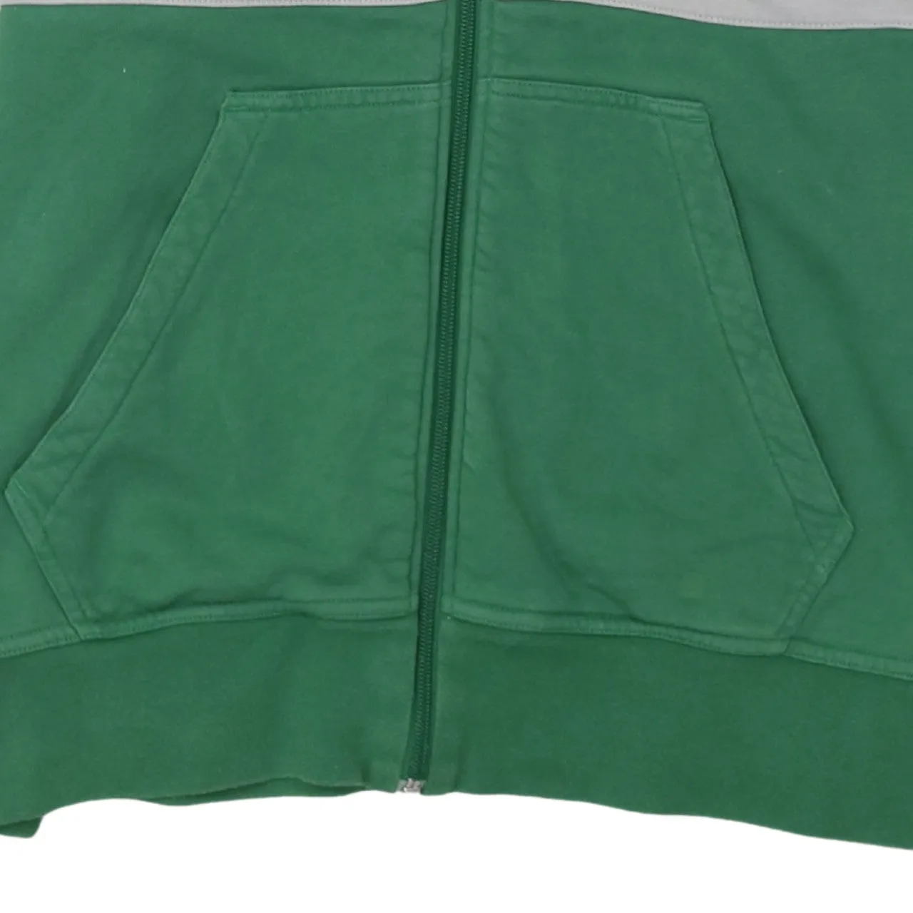 Adidas White Green Zip Hoodie Women's Large Three Stripes Embroidered Logo Sweatshirt sold by Vintage Club product image thumbnail 4