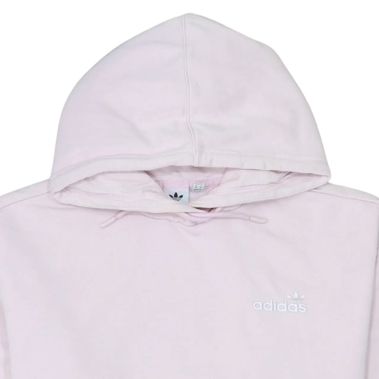 Adidas 90's Drawstring Pockets Pullover Hoodie Medium Pink sold by Vintage Club product image thumbnail 3