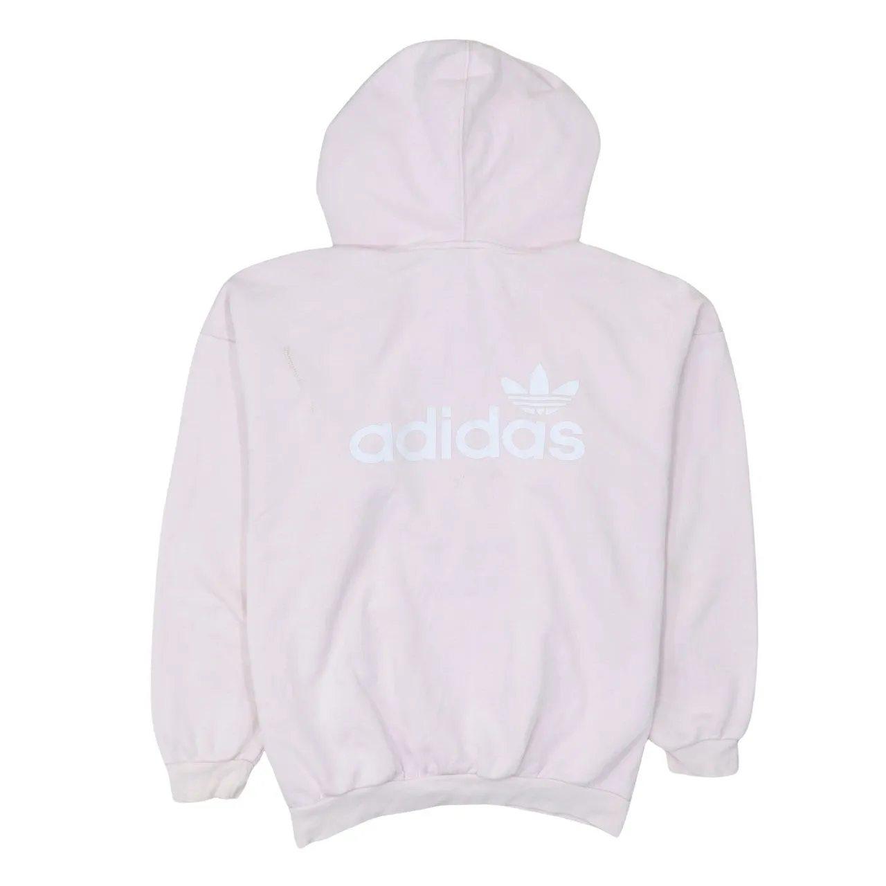 Adidas 90's Drawstring Pockets Pullover Hoodie Medium Pink sold by Vintage Club product image thumbnail 2