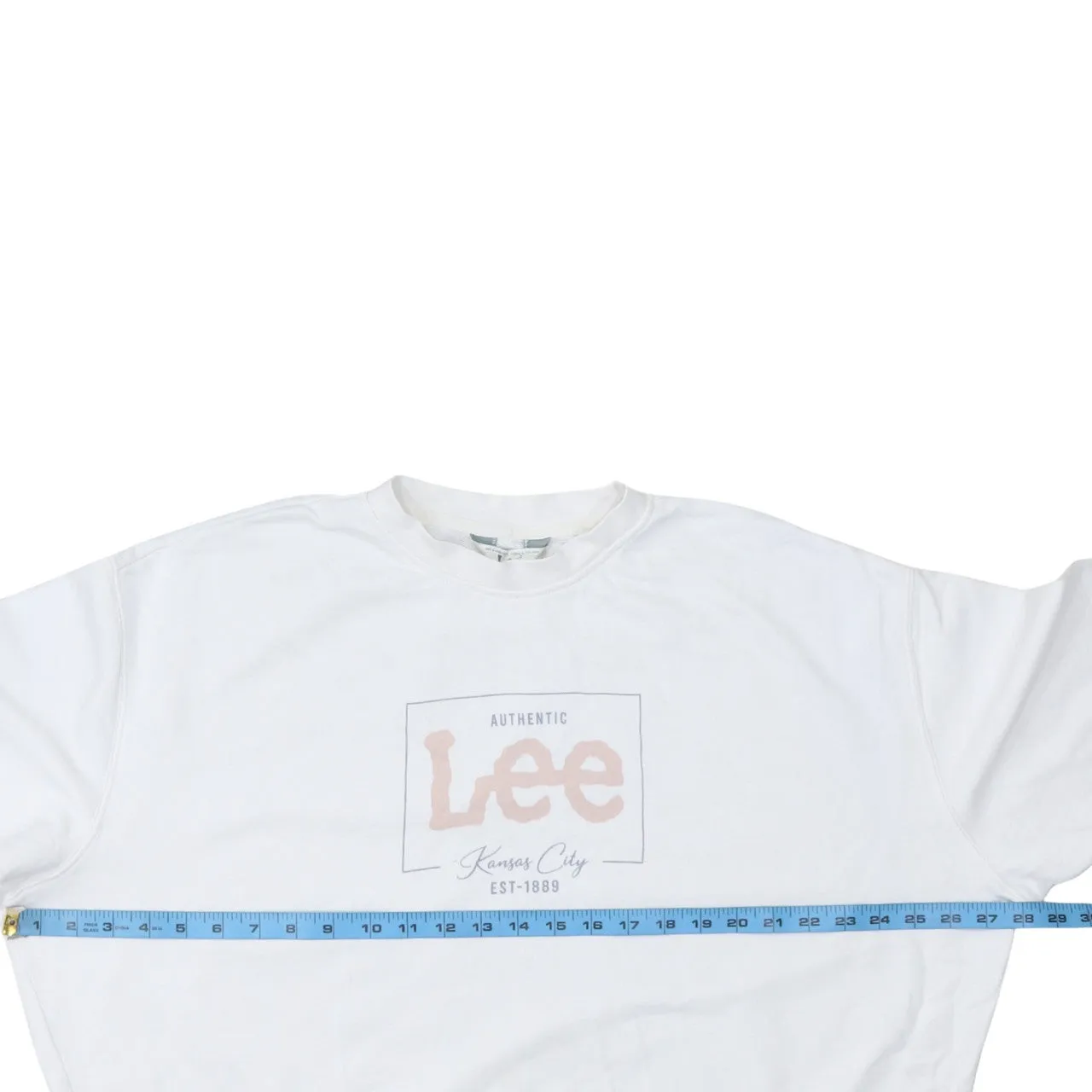 Lee 90's Spellout Crew Neck Sweatshirt Large White sold by Vintage Club product image thumbnail 5